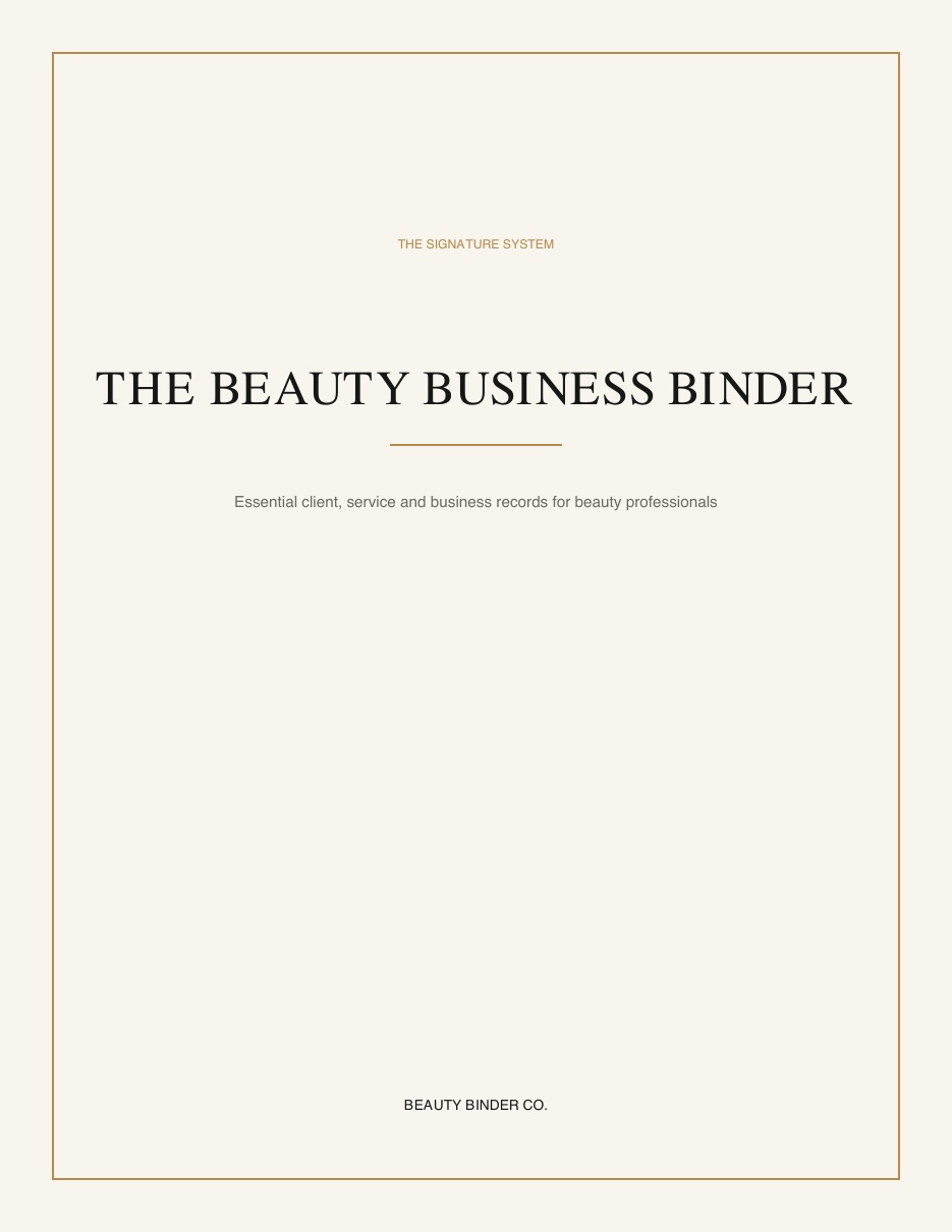 Cover of The Beauty Business Binder